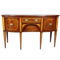 George III Mahogany and Satinwood Sideboard