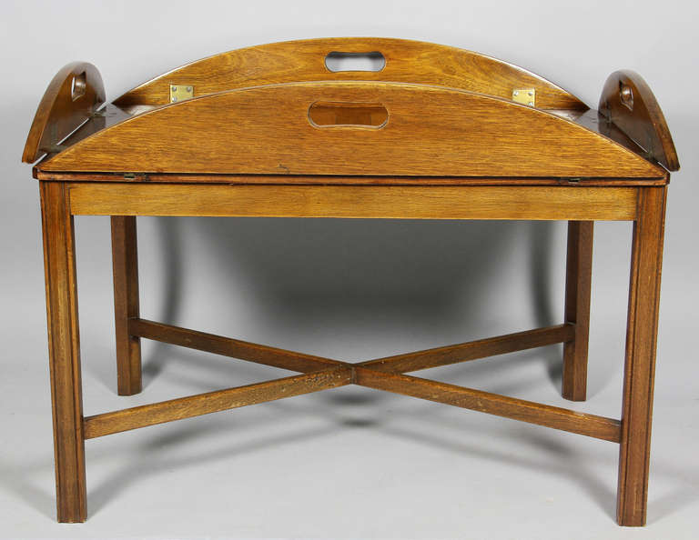 19th Century English Mahogany Butlers Tray Coffee table
