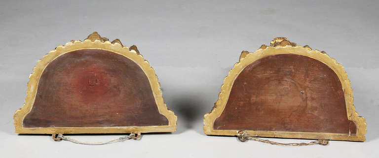 19th Century Pair of Regence Style Giltwood Wall Brackets