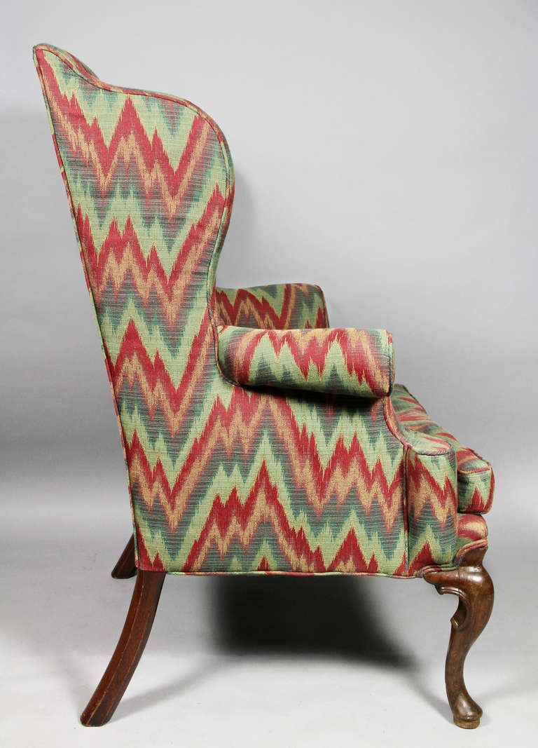 Queen Anne Walnut Wing Chair 1
