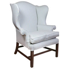 American Chippendale Mahogany Wing Chair 11