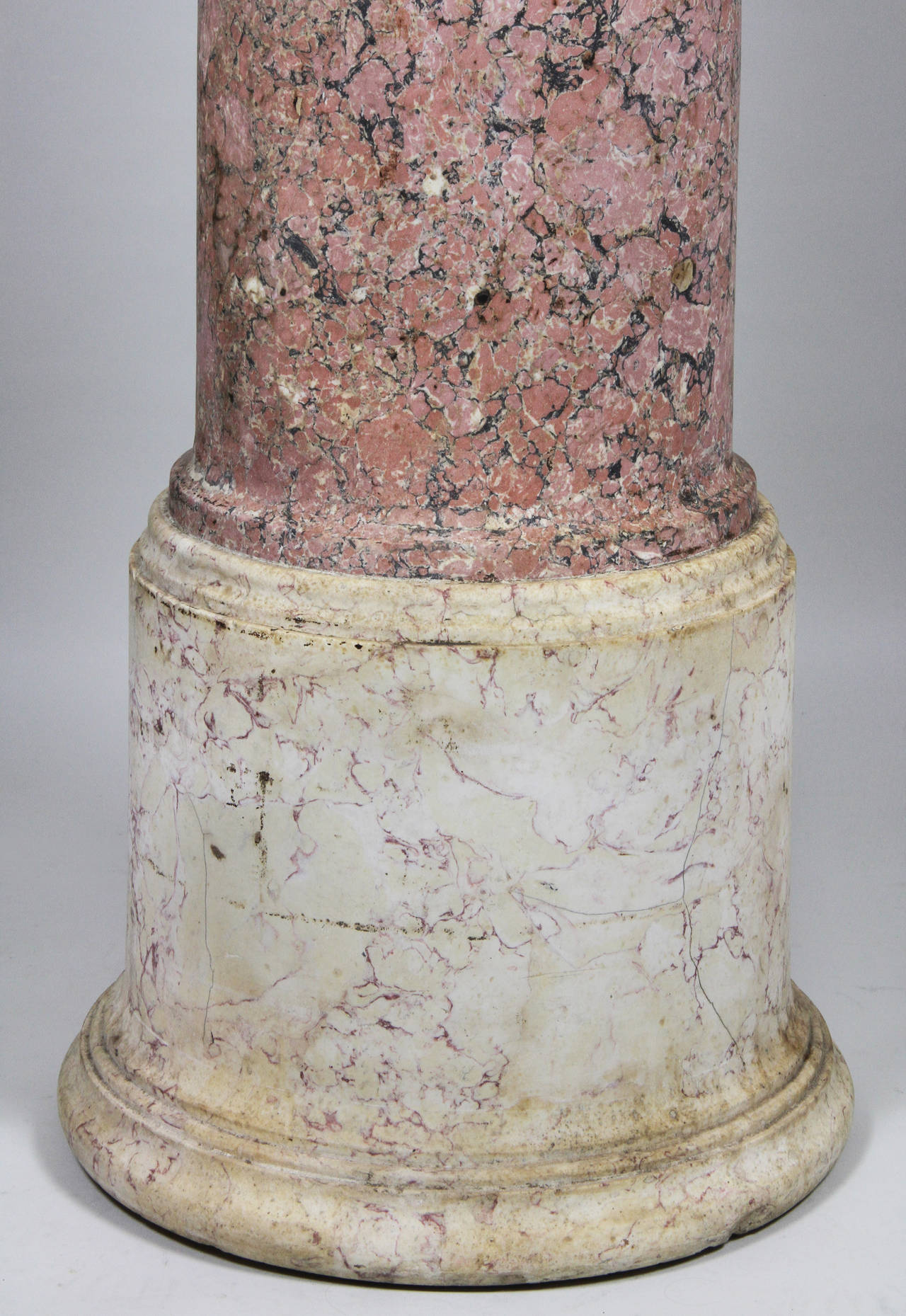 Italian Scagliola Faux Marble Plaster Pedestal 1