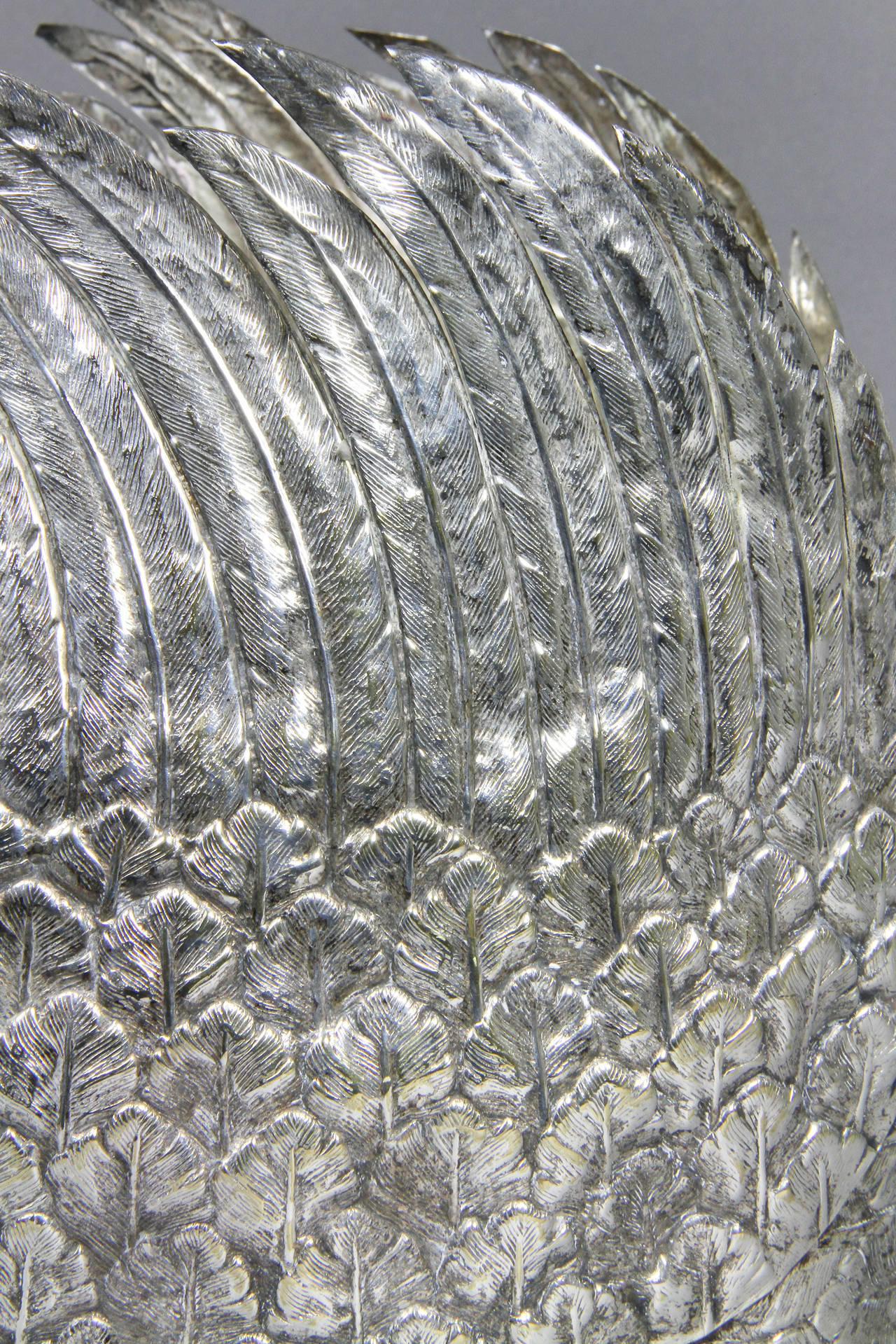 European Silver Plated Swan Form Centerpiece