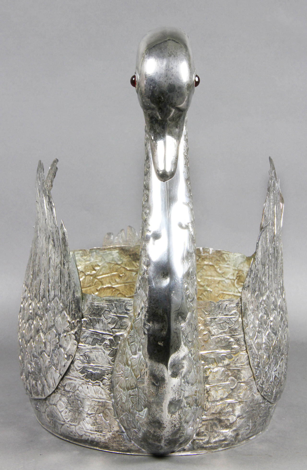 Silver Plated Swan Form Centerpiece 1