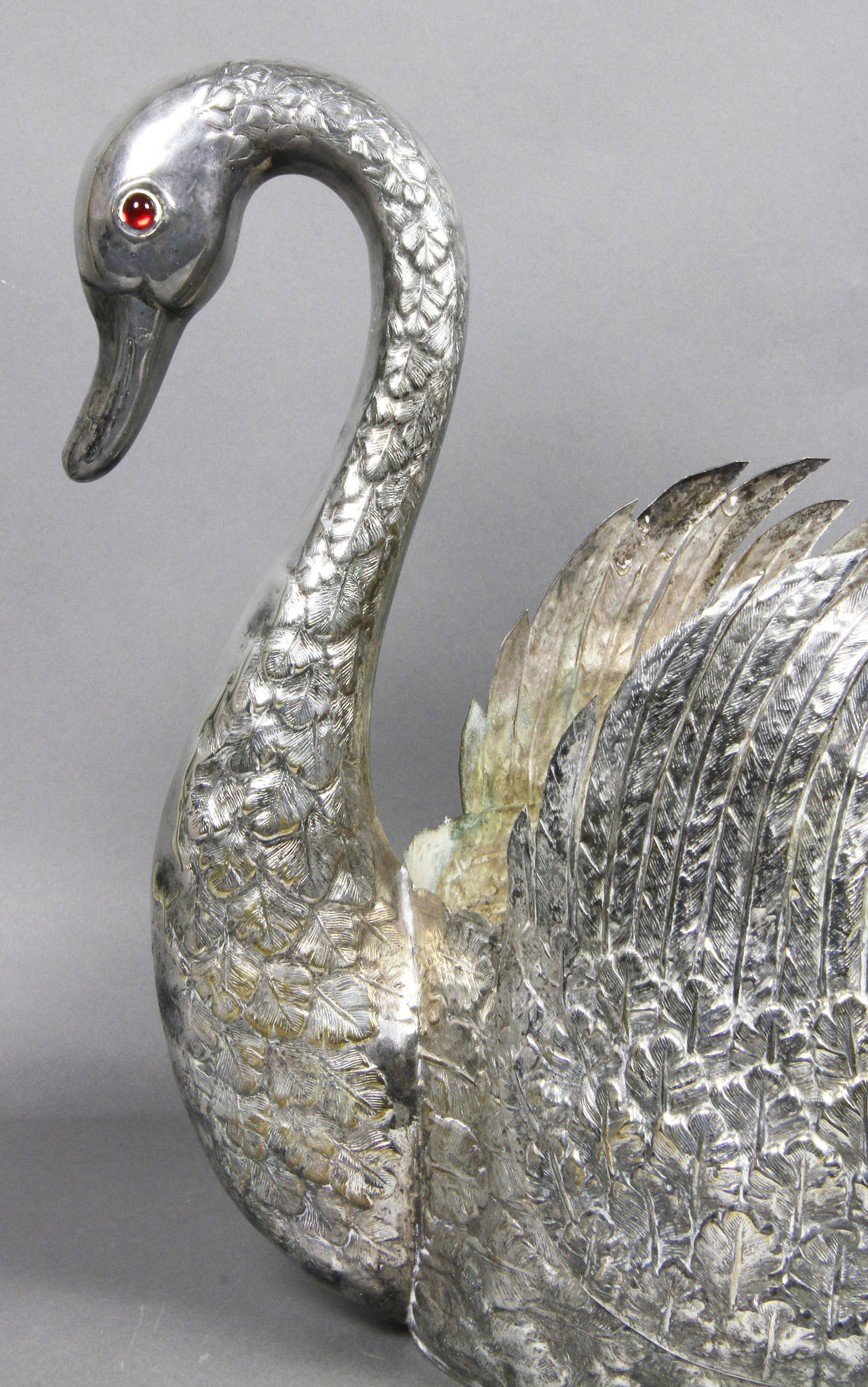 19th Century Silver Plated Swan Form Centerpiece