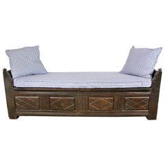 Louis XV Provincial Oak Bench