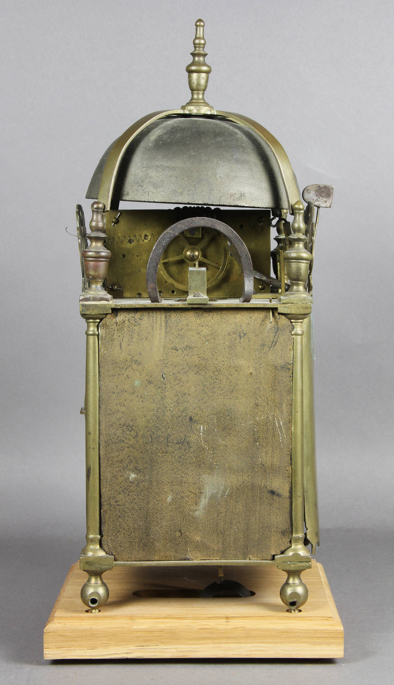 William and Mary Brass Lantern Clock by John Drew, London 3