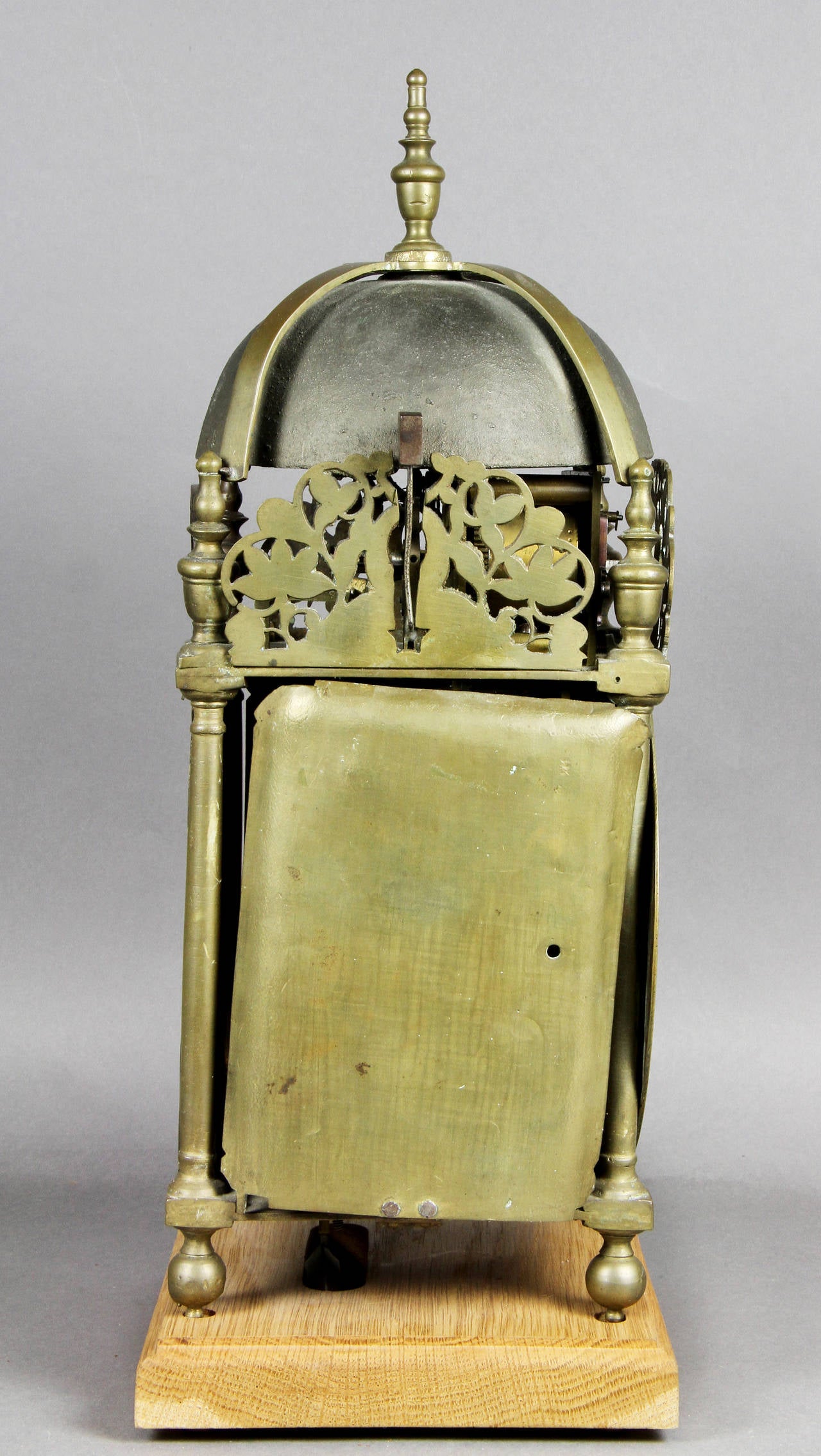 William and Mary Brass Lantern Clock by John Drew, London 2