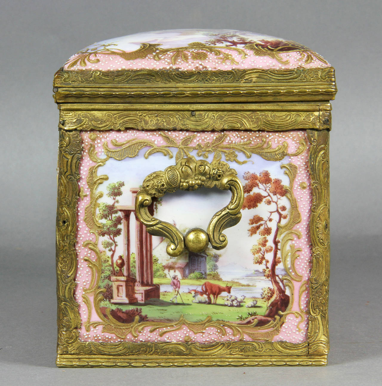 19th Century George III Enamel Tea Caddy