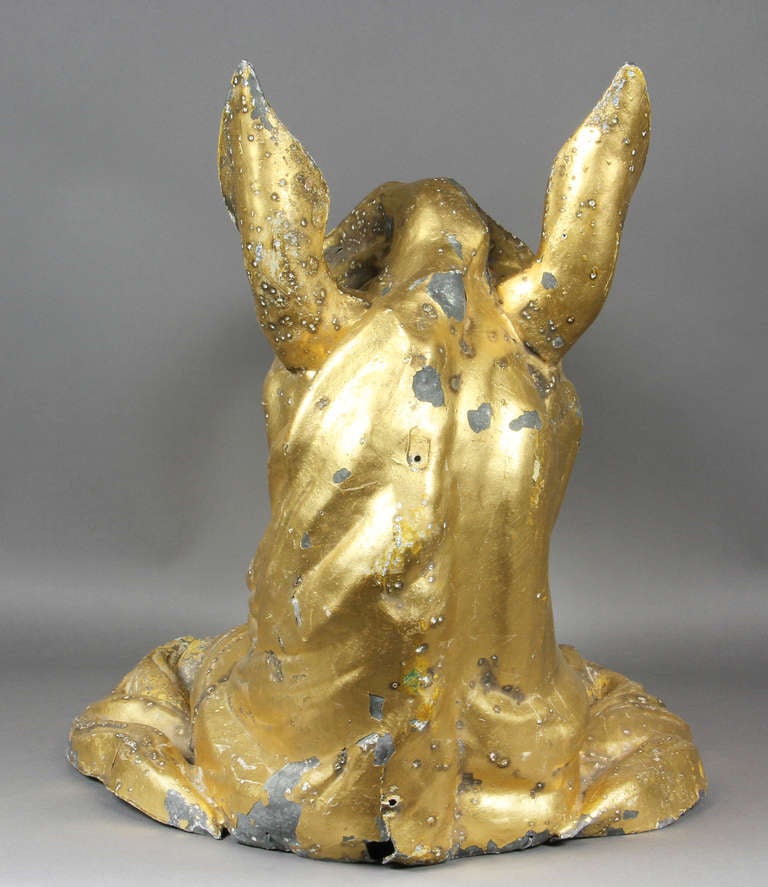 Gilded Zinc Horse Head 1