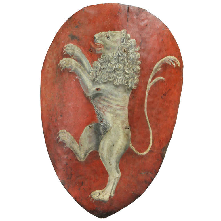 Continental Tole Shield With Lion