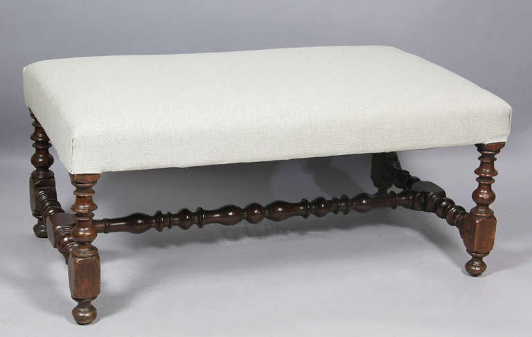 Flemish Baroque Walnut Bench