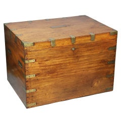 Chinese Export Camphorwood And Brass Trunk