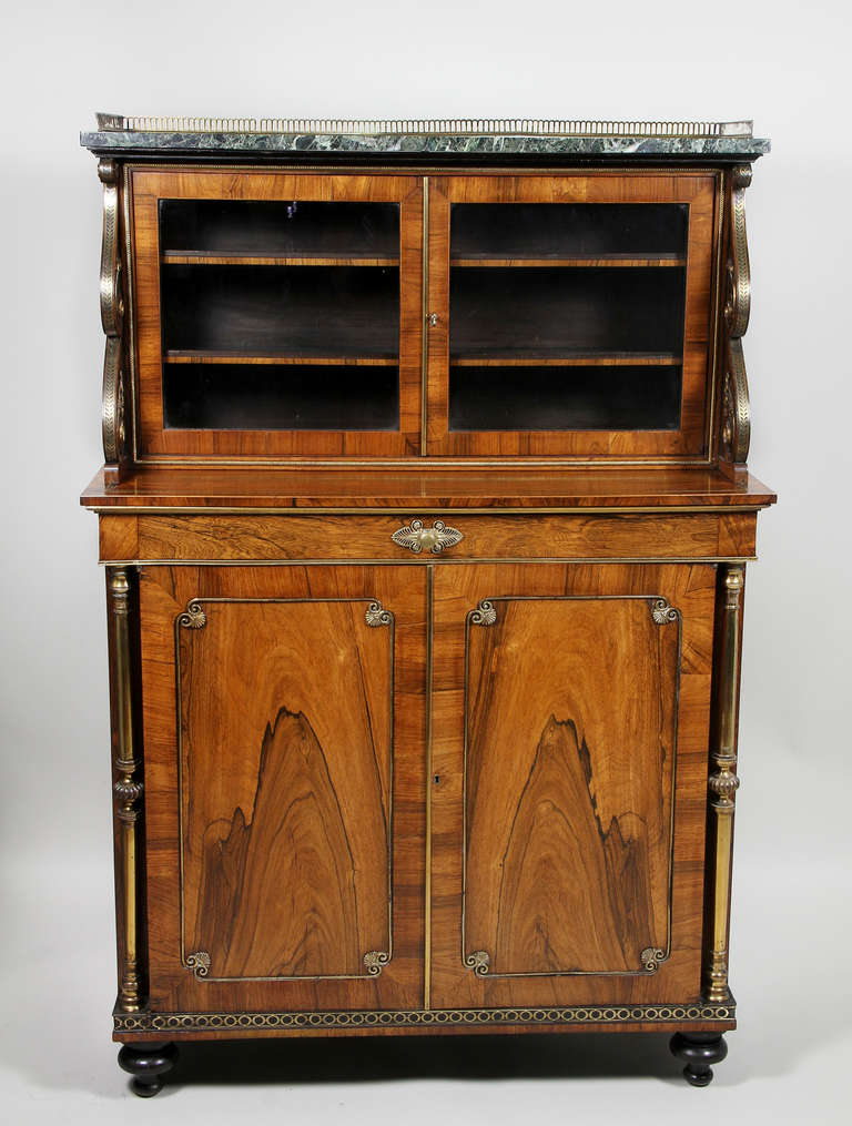 Regency Rosewood and Bronze Mounted Chiffonier