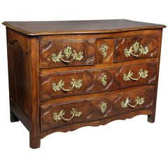 French Regence Provincial Walnut Commode