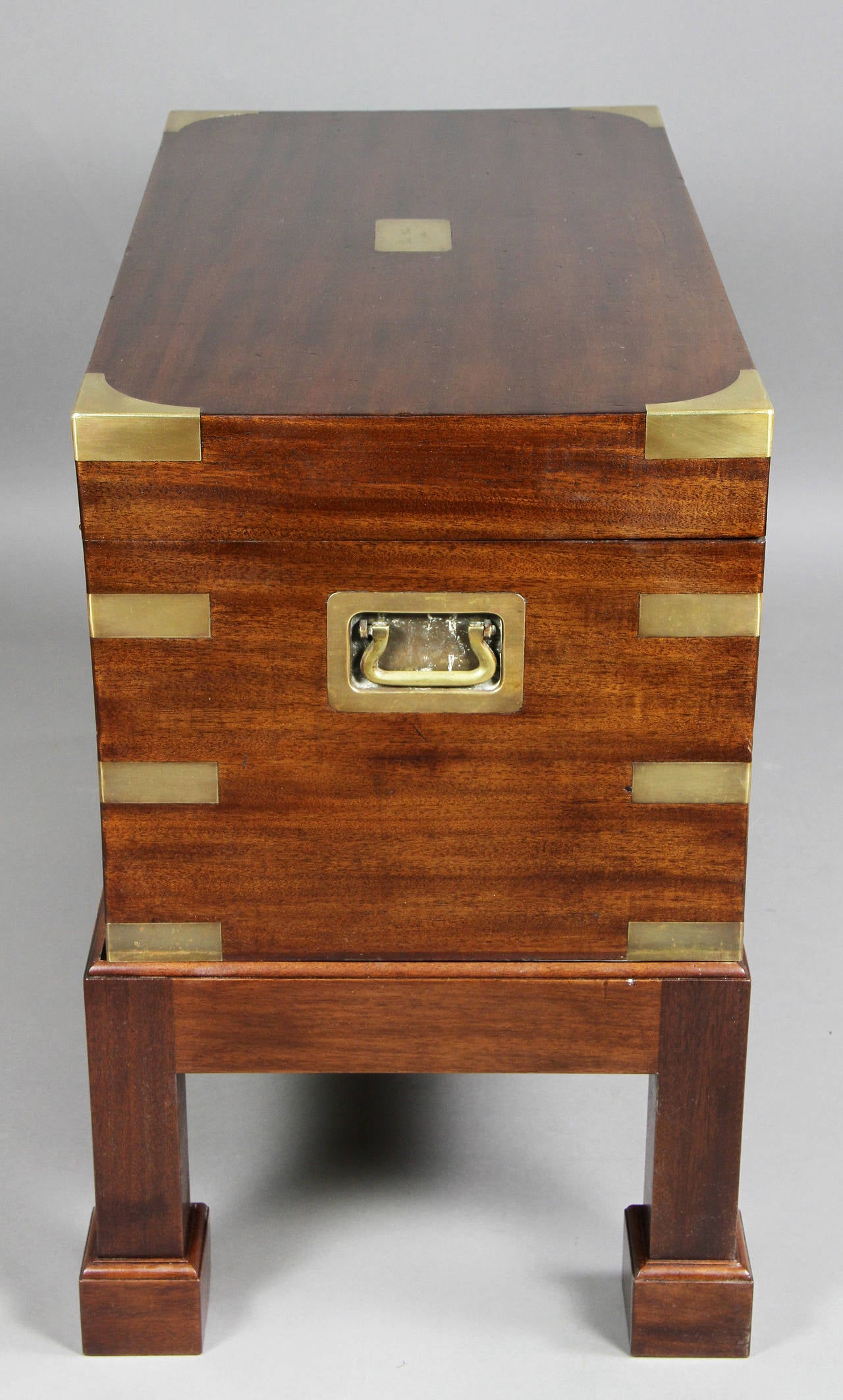 Unusually Large Benson and Hedges Mahogany and Brass Bound Humidor 2