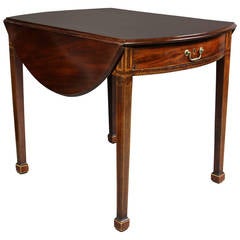 George III Mahogany and Inlaid Pembroke Table 2
