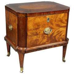 Antique George III Mahogany and Figured Mahogany Wine Cooler