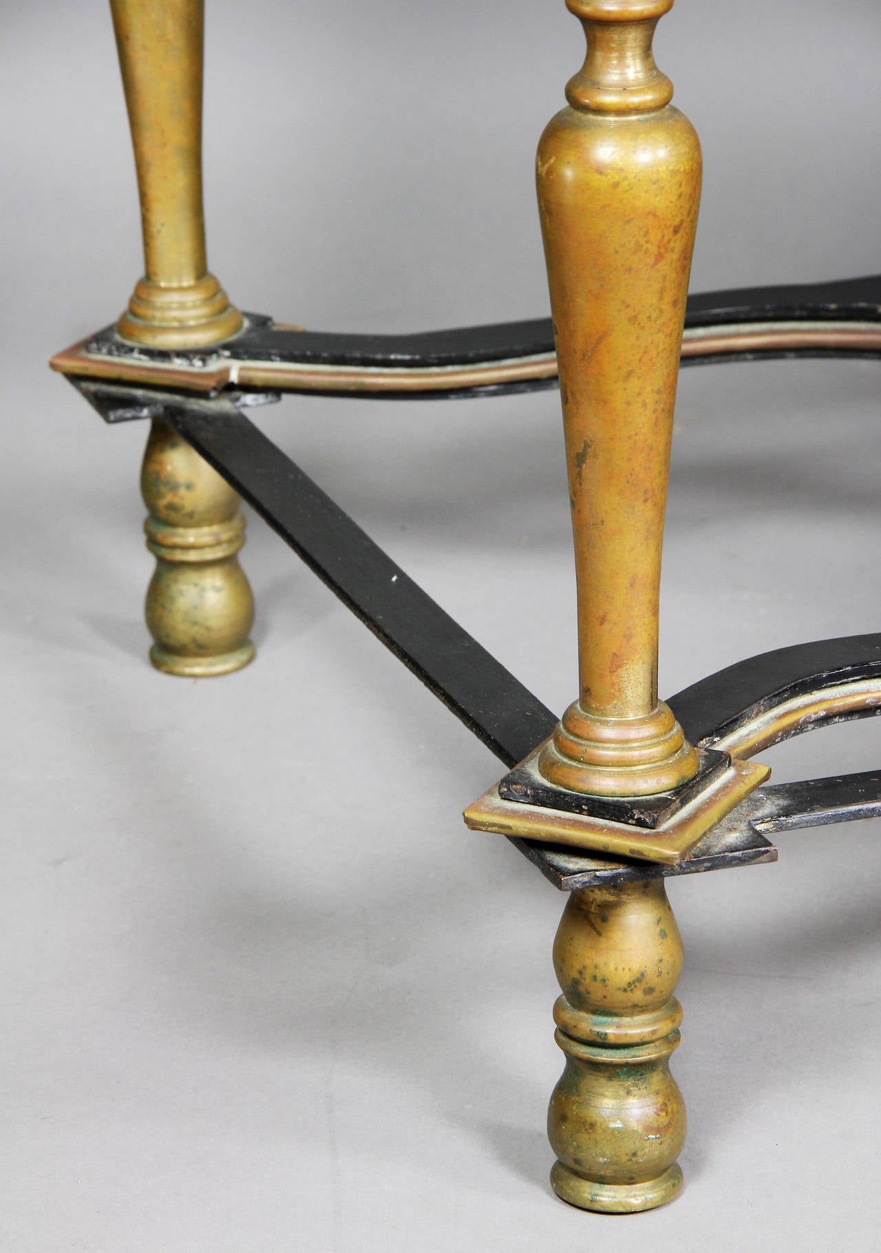 European Bronze and Wrought Iron Coffee Table