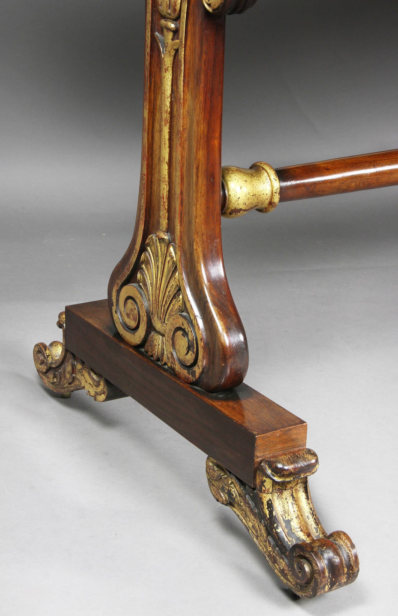 William IV Rosewood and Giltwood Writing Table 1