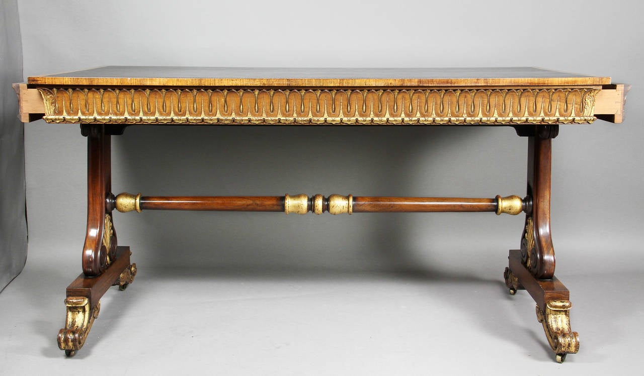 William IV Rosewood and Giltwood Writing Table 4