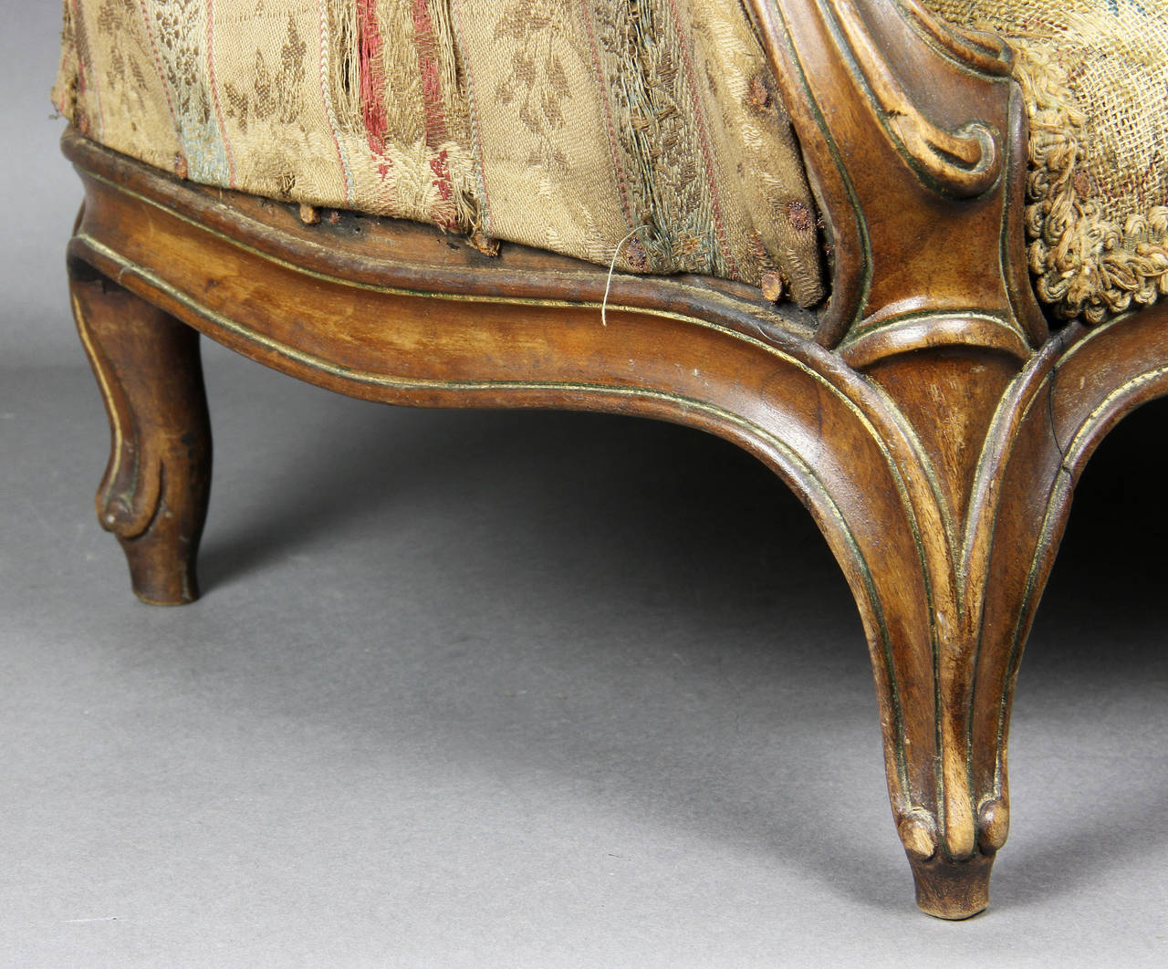 Mid-18th Century Cute Louis XV Style Walnut Childs Bergere Chair