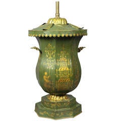 Green Tole Table Lamp