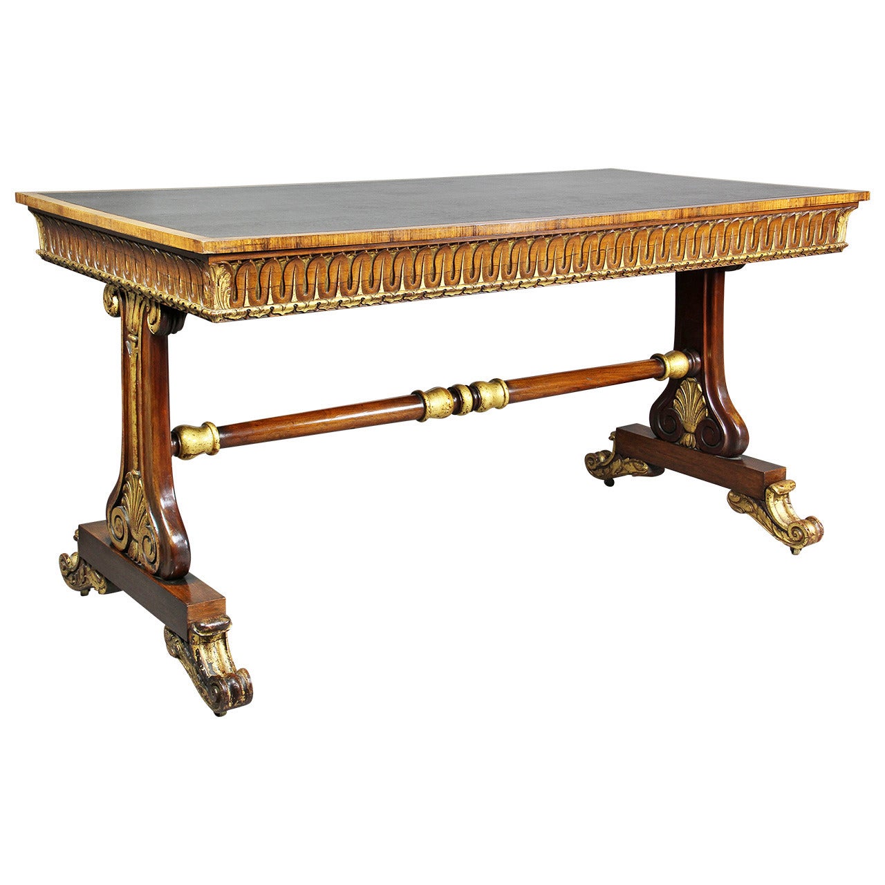 William IV Rosewood and Giltwood Writing Table