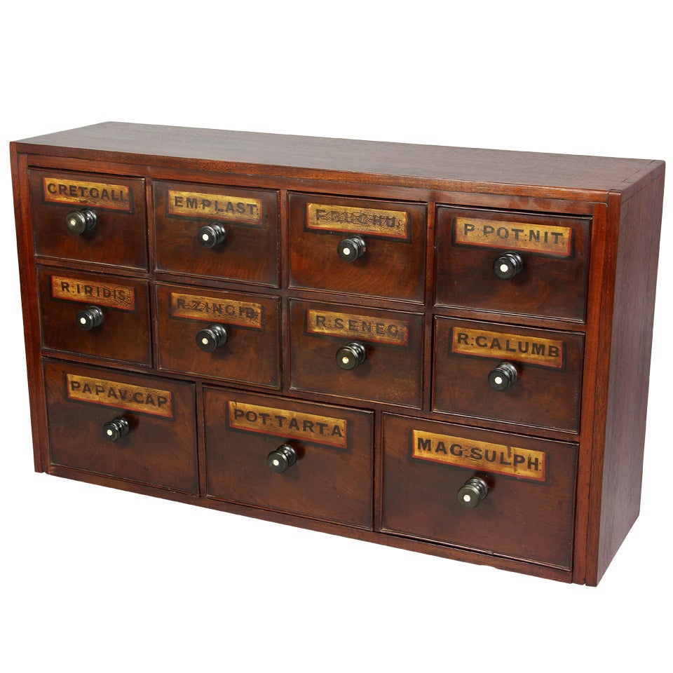 English Mahogany Apothecary Chest