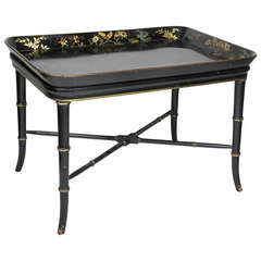Early Victorian Papier Mache Tray Table