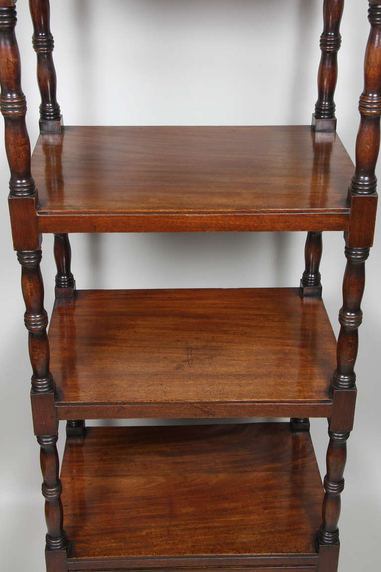 Regency Mahogany And Ebony Whatnot In Excellent Condition In Essex, MA