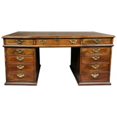 George III Mahogany Partners Desk