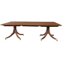 Antique Regency Mahogany Two Pedestal Dining Table