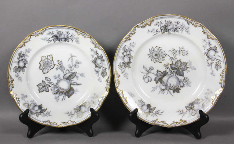 Victorian pottery part dinner service. In the Pomona pattern.