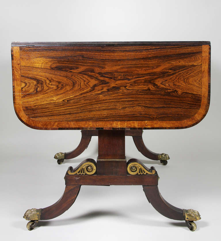 Regency Rosewood and Gilt Bronze Mounted Sofa Table 3