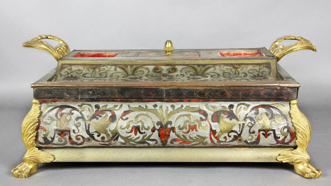 Charles X Boulle and Ormolu-Mounted Inkstand 4