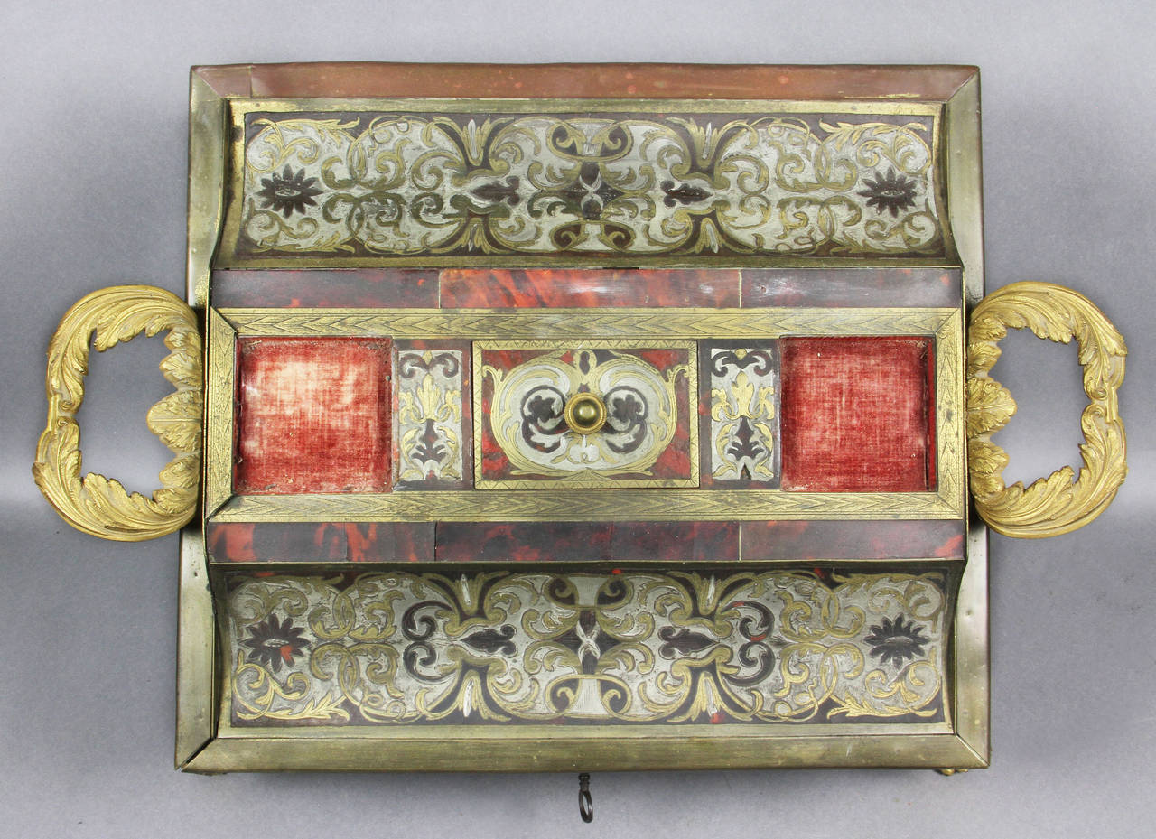 Charles X Boulle and Ormolu-Mounted Inkstand In Good Condition In Essex, MA