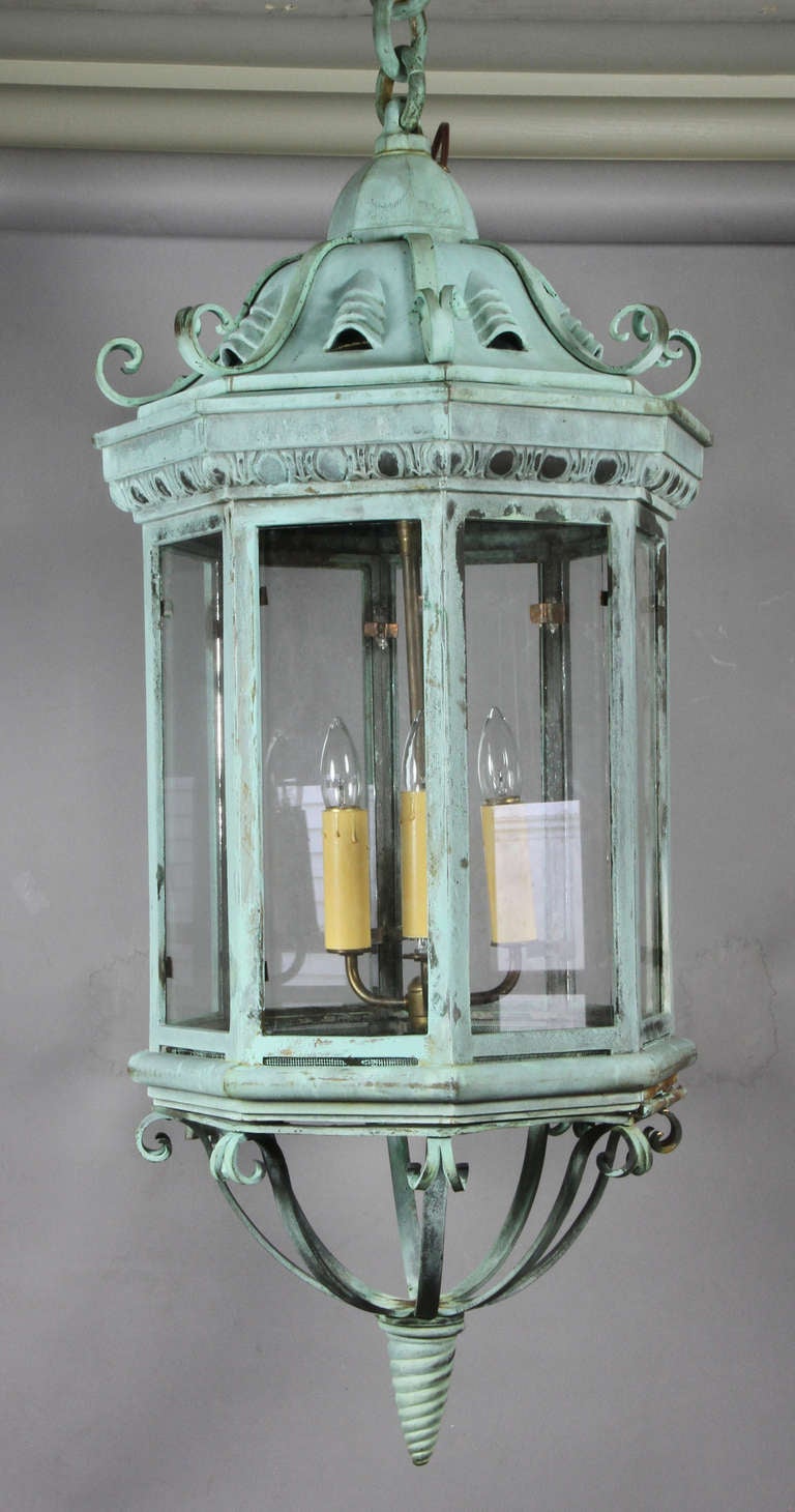 George III Style Bronze Lantern