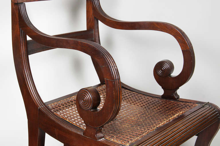 Regency Mahogany Metamorphic Library Armchair