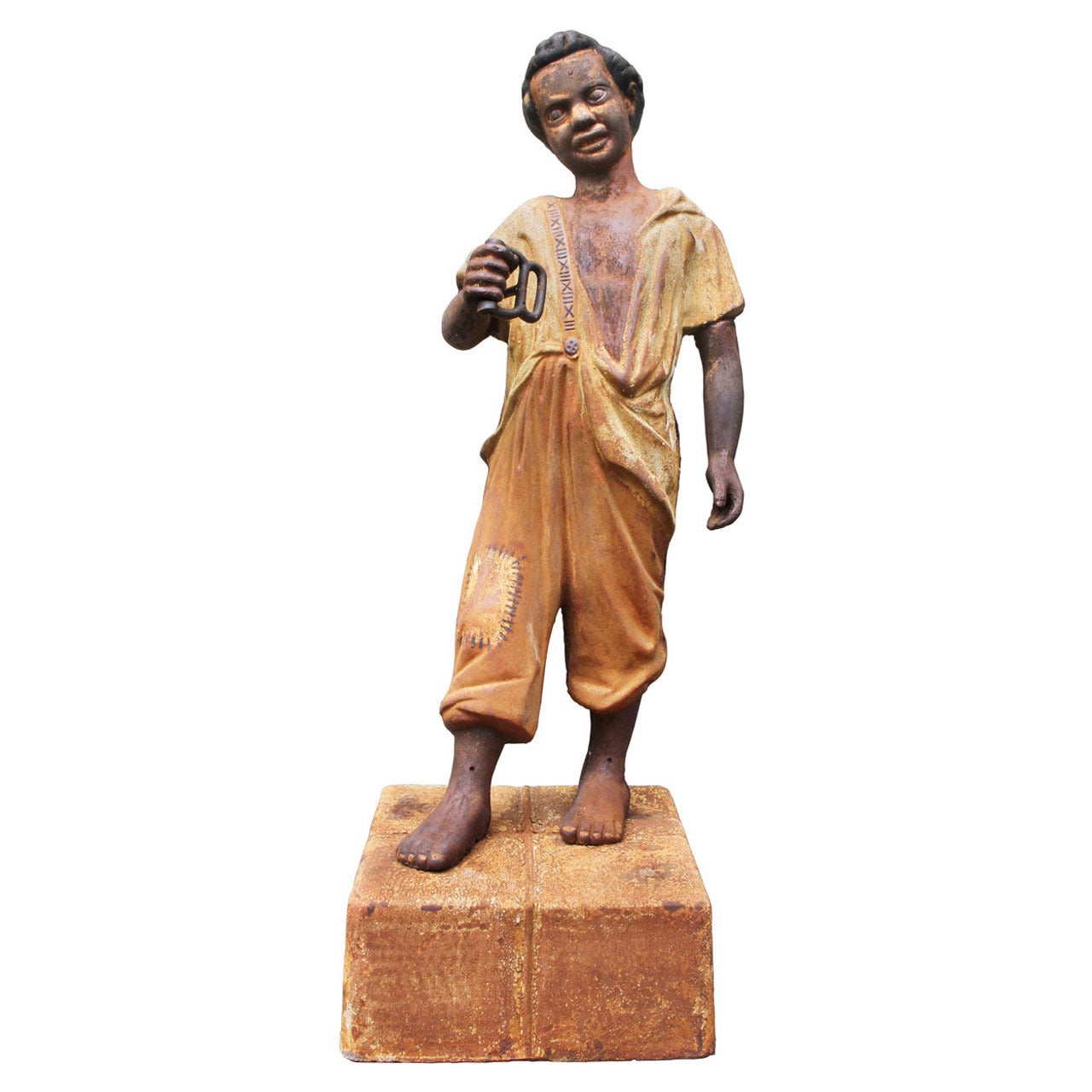 American Cast Iron Hitching Post Figure of a Boy