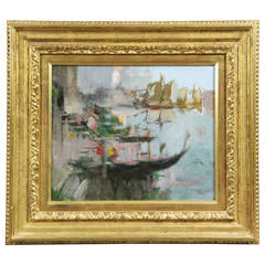 Oil on Canvas Painting of Venice by Wilbur Dean Hamilton 2