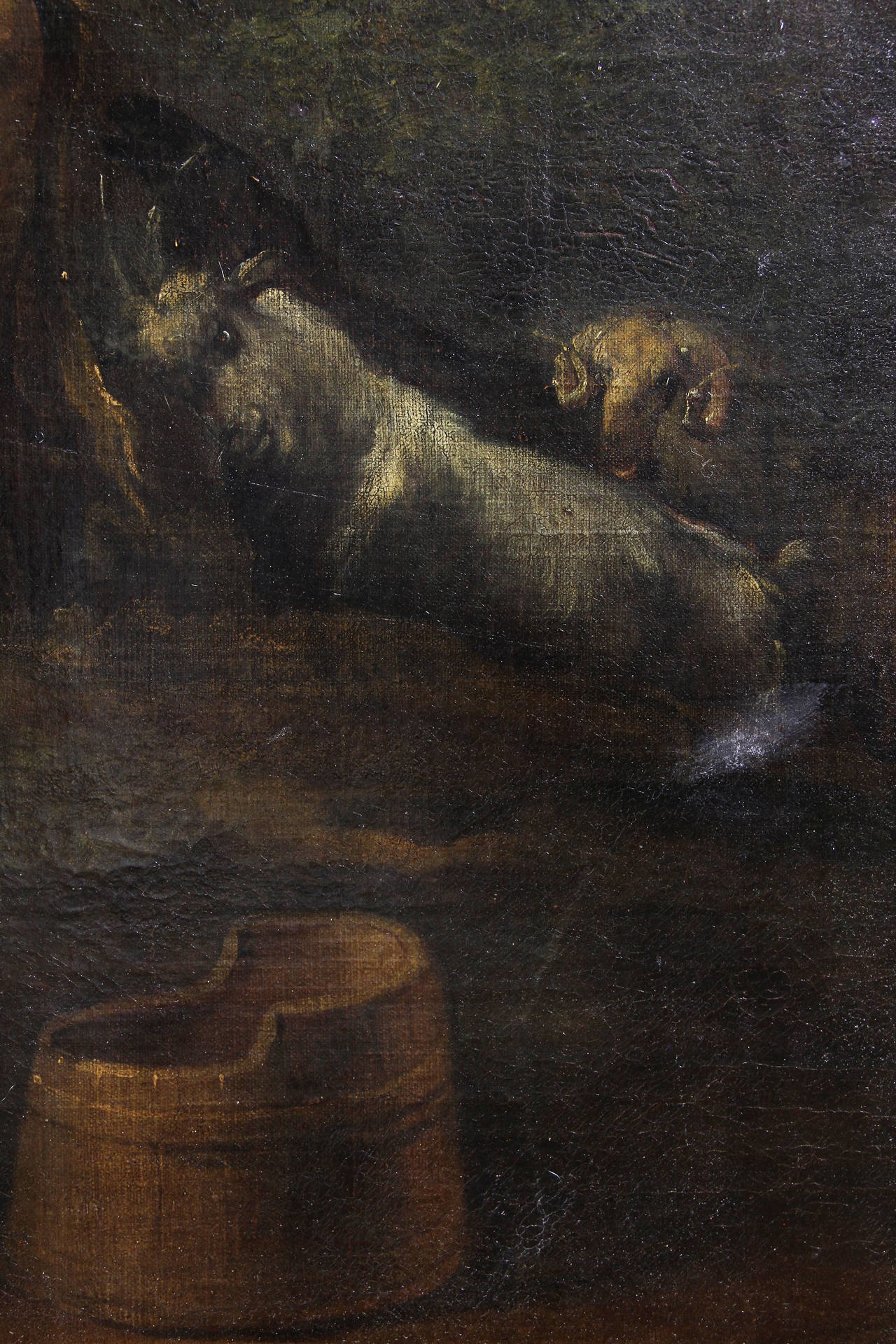 Large Flemish Oil On Canvas Attributed To Philipp Peter Roos 3