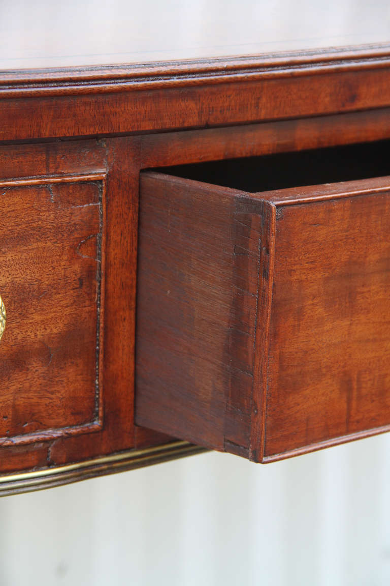 19th Century Regency Mahogany Brass Mounted Side Table