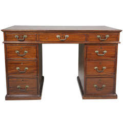 George III Mahogany Pedestal Desk