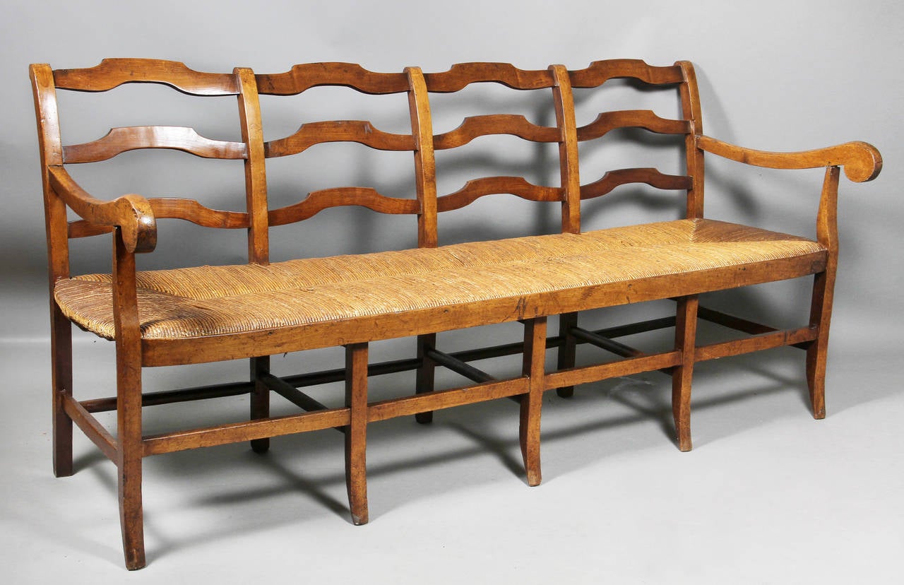 French Provincial Fruitwood Settee