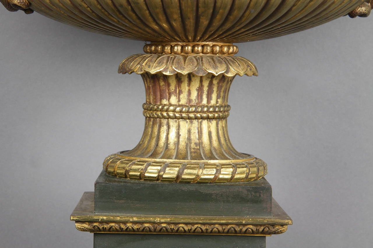 Other Large French Empire Patinated and Gilt Bronze Footed Bowl For Sale