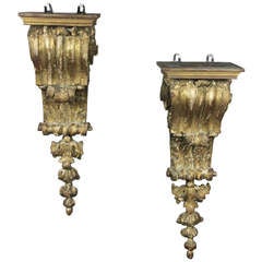 Pair Of George III Giltwood Brackets