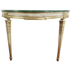 Louis XVI Style Painted and Giltwood Console Table