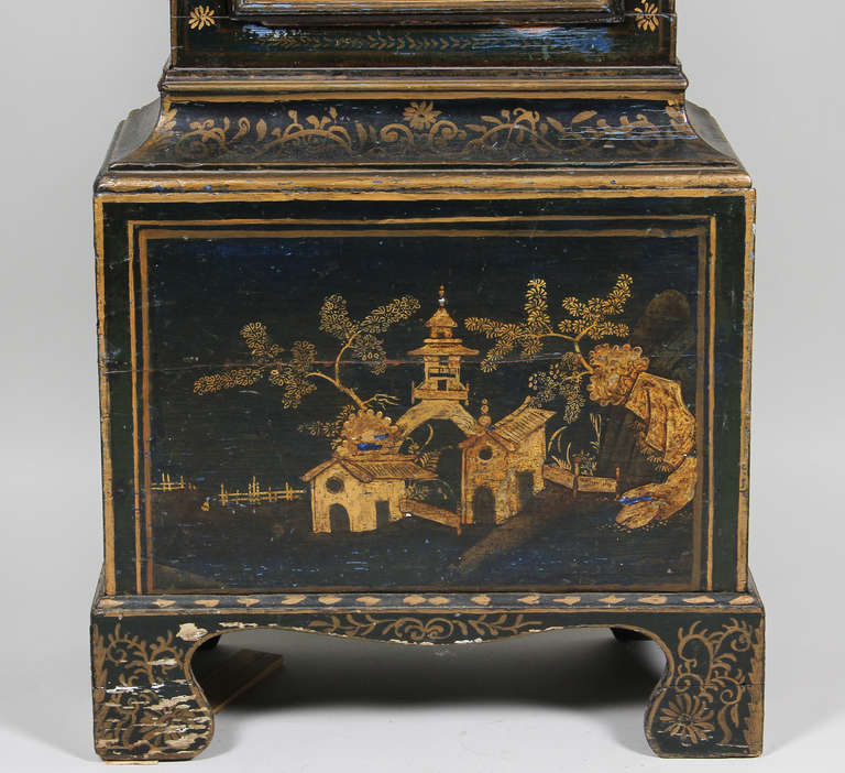 George III Blue Japanned Tall Case Clock 2