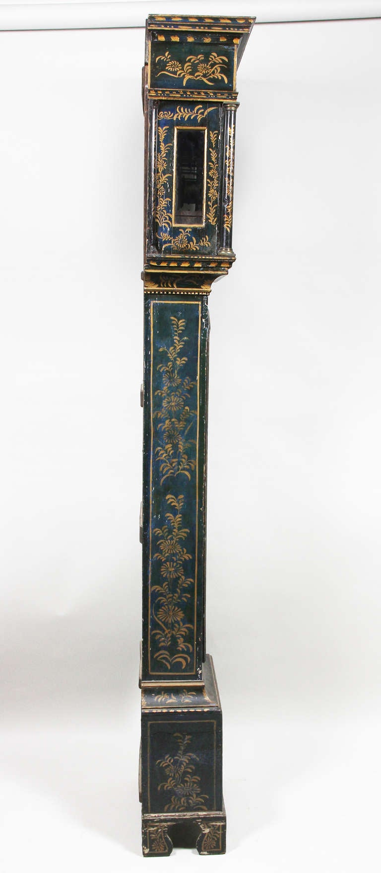 George III Blue Japanned Tall Case Clock 3